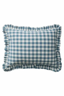 Örngott|Jotex LAUREN FRILL örngott Med Volang Ekologisk 60x50 Cm Blå/vit