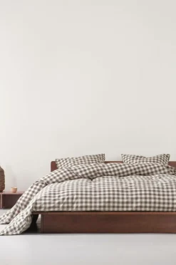 Påslakanset|Jotex LAUREN Påslakanset Dubbelsäng Ekologisk Brun/beige