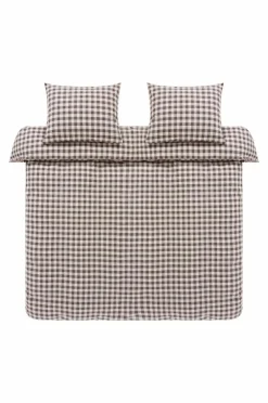 Påslakanset|Jotex LAUREN Påslakanset Dubbelsäng Ekologisk Brun/beige