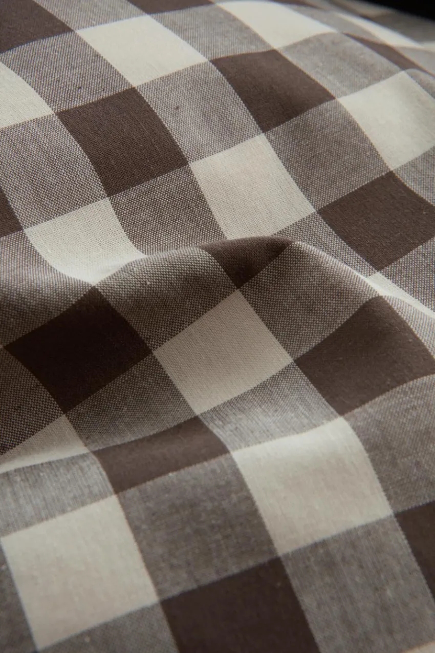 Påslakanset|Jotex LAUREN Påslakanset Dubbelsäng Ekologisk Brun/beige
