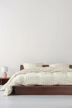 Påslakanset|Jotex LAUREN Påslakanset Dubbelsäng Ekologisk Beige/vit