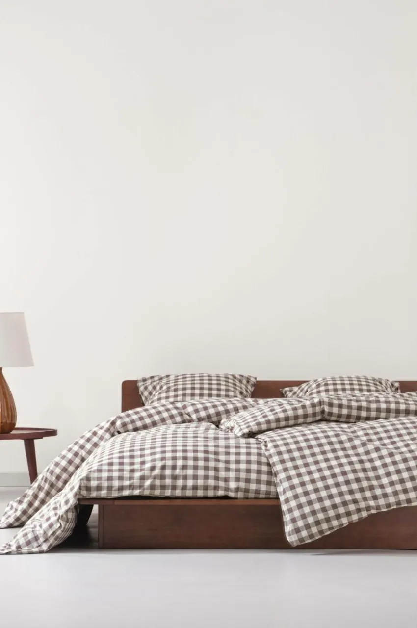 Påslakanset|Jotex LAUREN Påslakanset Enkelsäng Ekologisk Brun/beige
