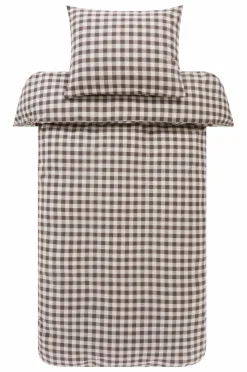 Påslakanset|Jotex LAUREN Påslakanset Enkelsäng Ekologisk Brun/beige