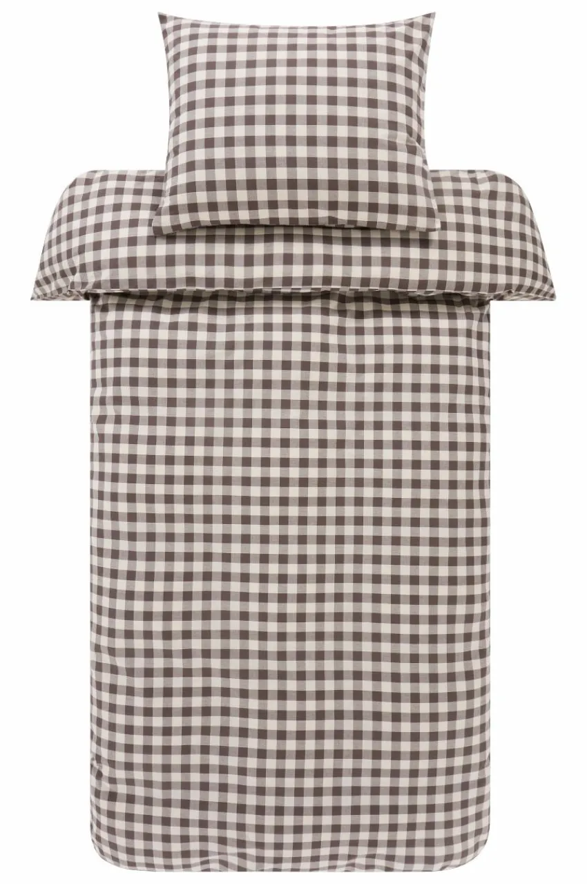 Påslakanset|Jotex LAUREN Påslakanset Enkelsäng Ekologisk Brun/beige