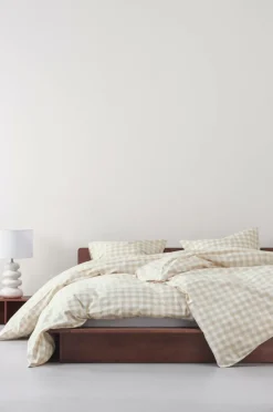 Påslakanset|Jotex LAUREN Påslakanset Enkelsäng Ekologisk Beige/vit