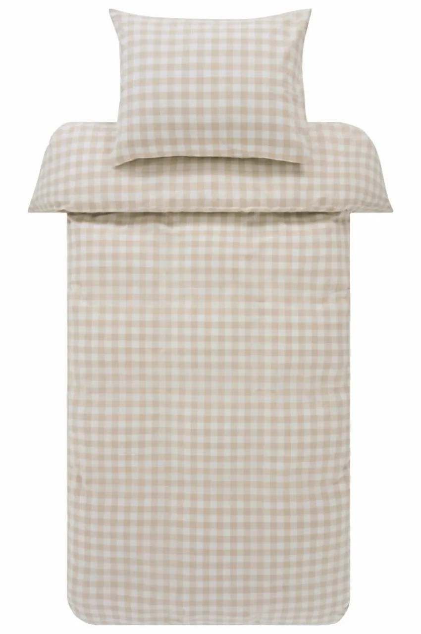 Påslakanset|Jotex LAUREN Påslakanset Enkelsäng Ekologisk Beige/vit