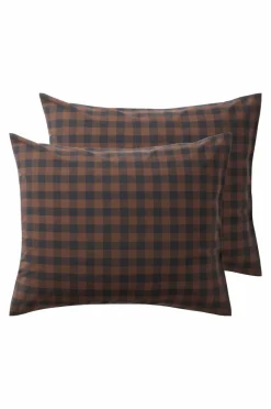 Örngott|Jotex LAUREN örngott 2-pack 60x50 Cm Ekologisk Brun/svart