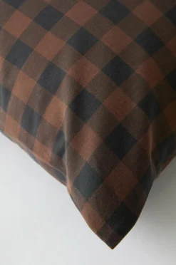 Örngott|Jotex LAUREN örngott 2-pack 60x50 Cm Ekologisk Brun/svart