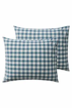 Örngott|Jotex LAUREN örngott 2-pack 60x50 Cm Ekologisk Blå/vit