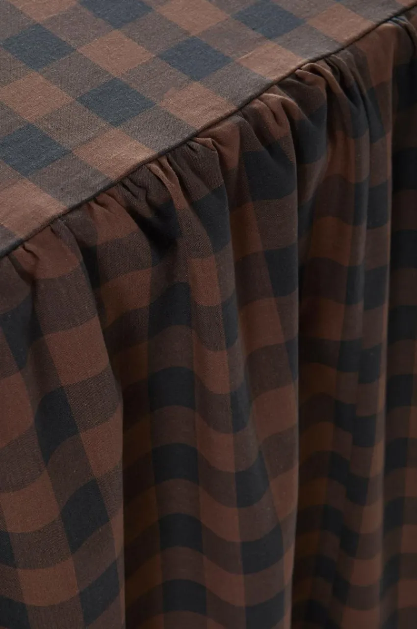 Sängkappor|Jotex LAUREN Sängkappa Ekologisk Höjd 45 Cm Brun/svart