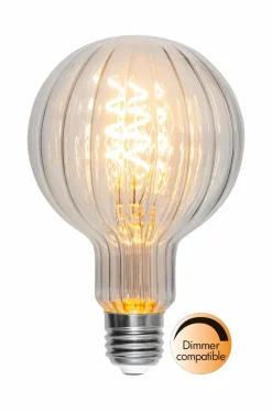 Ljuskällor|Jotex LED E27 G95 Linje Klar Glas
