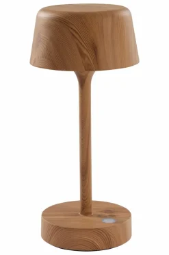 Bordslampor|Jotex LEDA Portabel Lampa Träfärgad