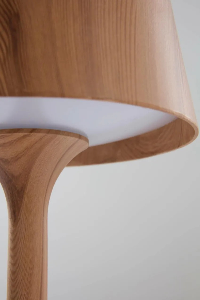 Bordslampor|Jotex LEDA Portabel Lampa Träfärgad