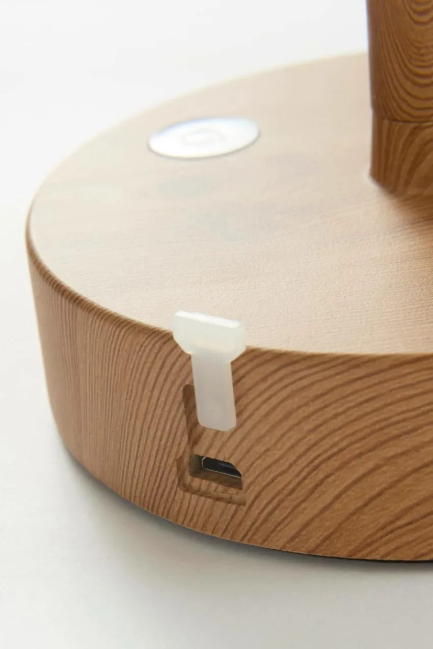 Bordslampor|Jotex LEDA Portabel Lampa Träfärgad