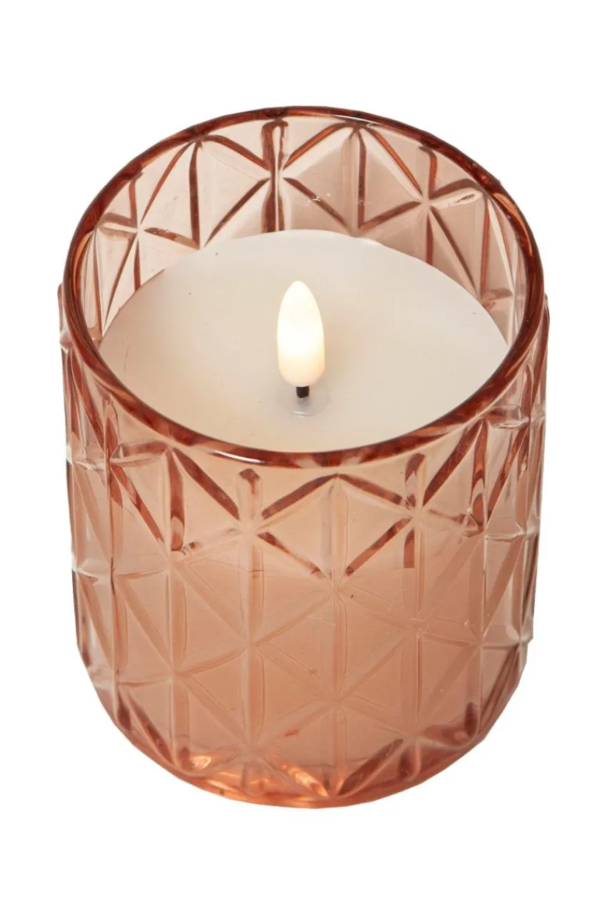 Ljus|Jotex LED-lampa Flamme Romb 10 Cm Rosa