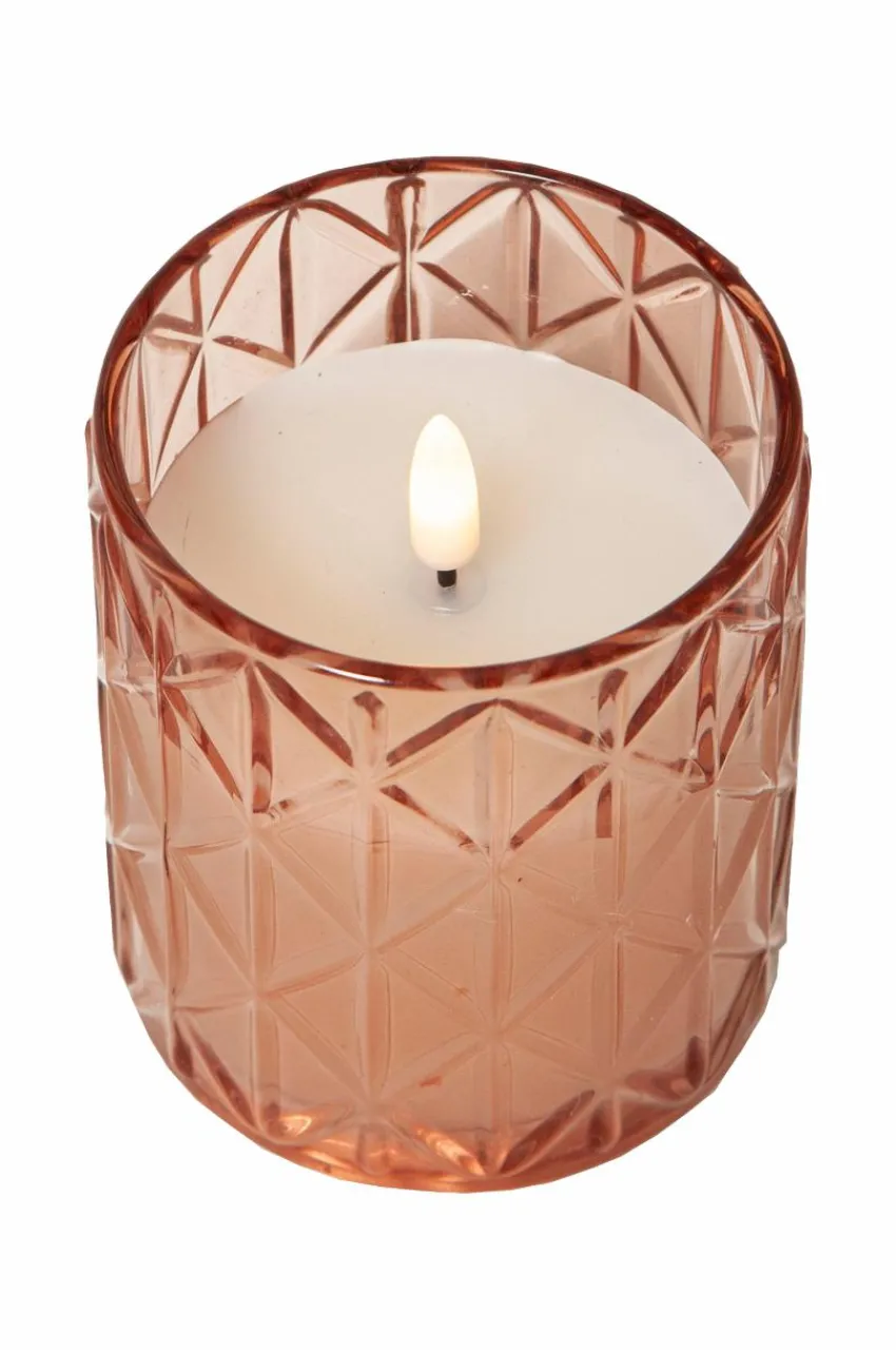 Ljus|Jotex LED-lampa Flamme Romb 10 Cm Rosa
