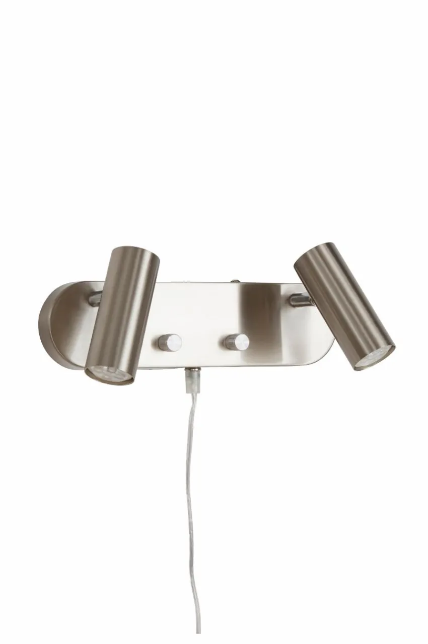 Vägglampor|Jotex LEE Vägglampa - Dubbel Nickelsatin