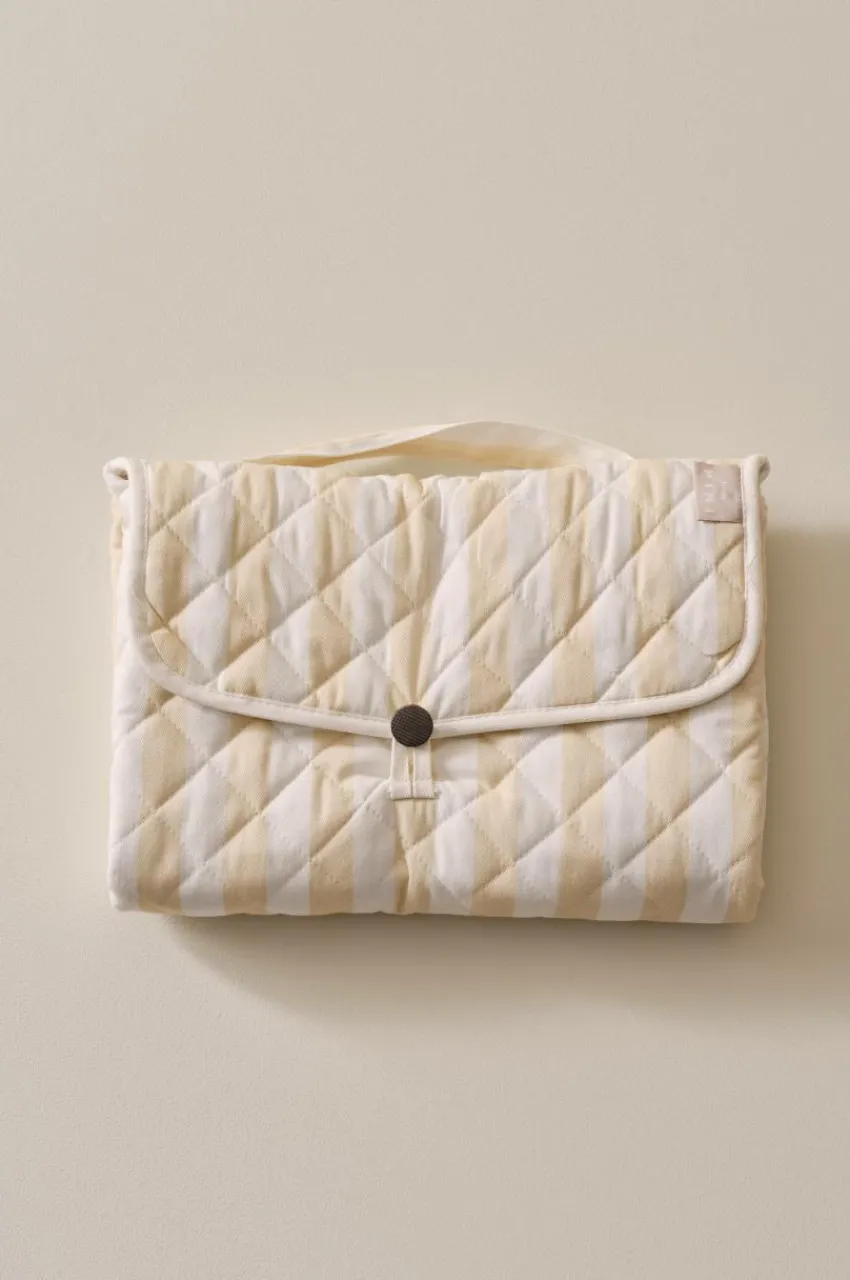 Barnsängkläder|Jotex LENI Skötbädd Portabel Beige/vit