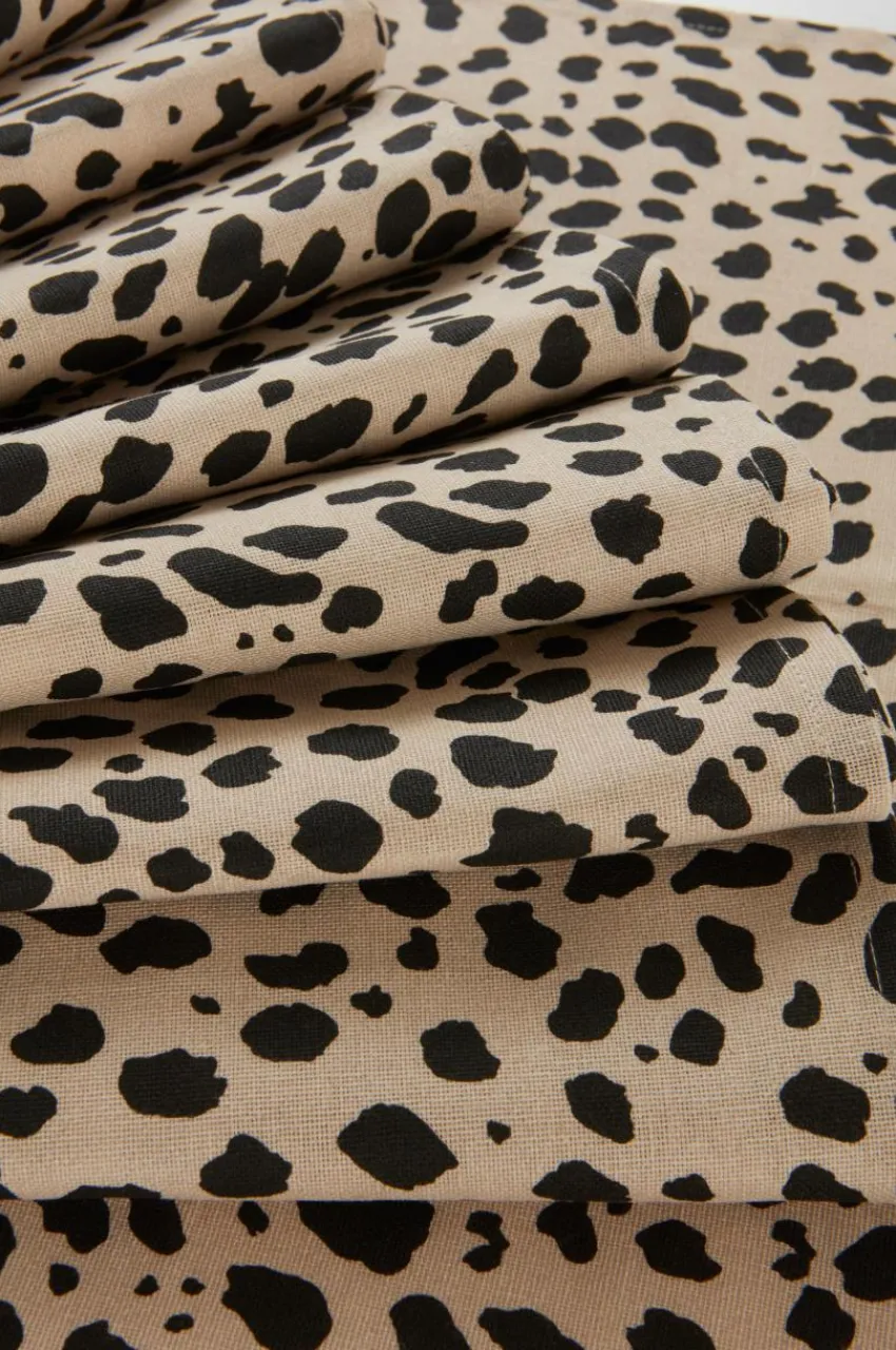 Servetter|Jotex LEO Servett 8-pack Beige/svart