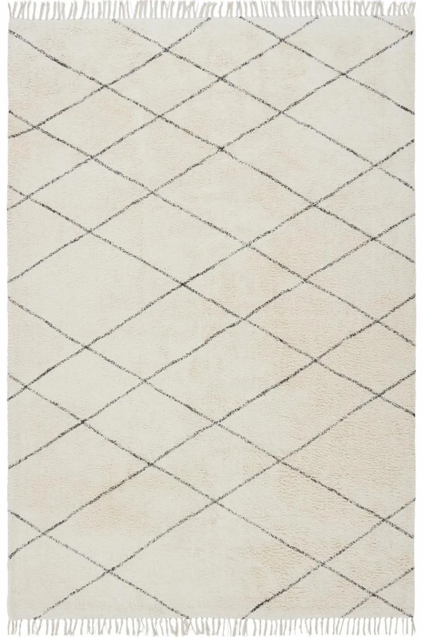 Bomulls- & Trasmattor|Jotex LESS Bomullsmatta Naturvit/svart