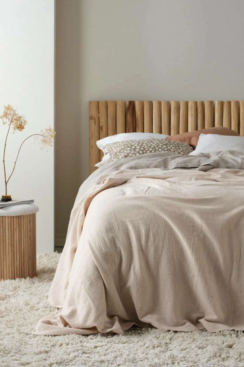Överkast|Jotex LILIA överkast - Dubbelsäng 250x250 Cm - Ekologisk Linnebeige