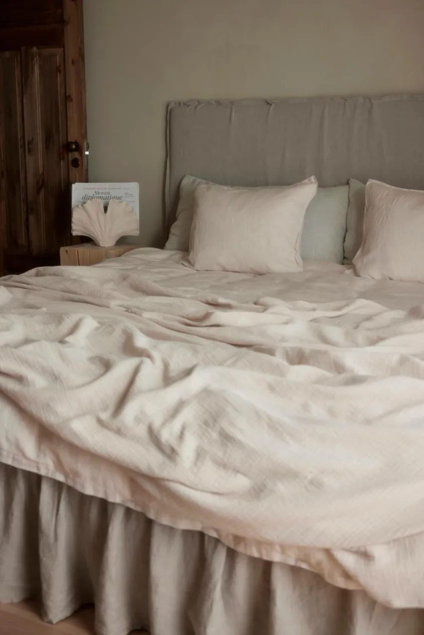 Överkast|Jotex LILIA överkast - Dubbelsäng 250x250 Cm - Ekologisk Linnebeige