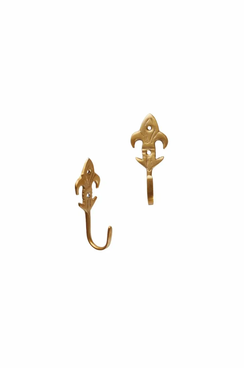 Gardintillbehör|Jotex LILY Omtagskrok 2-pack Mässing
