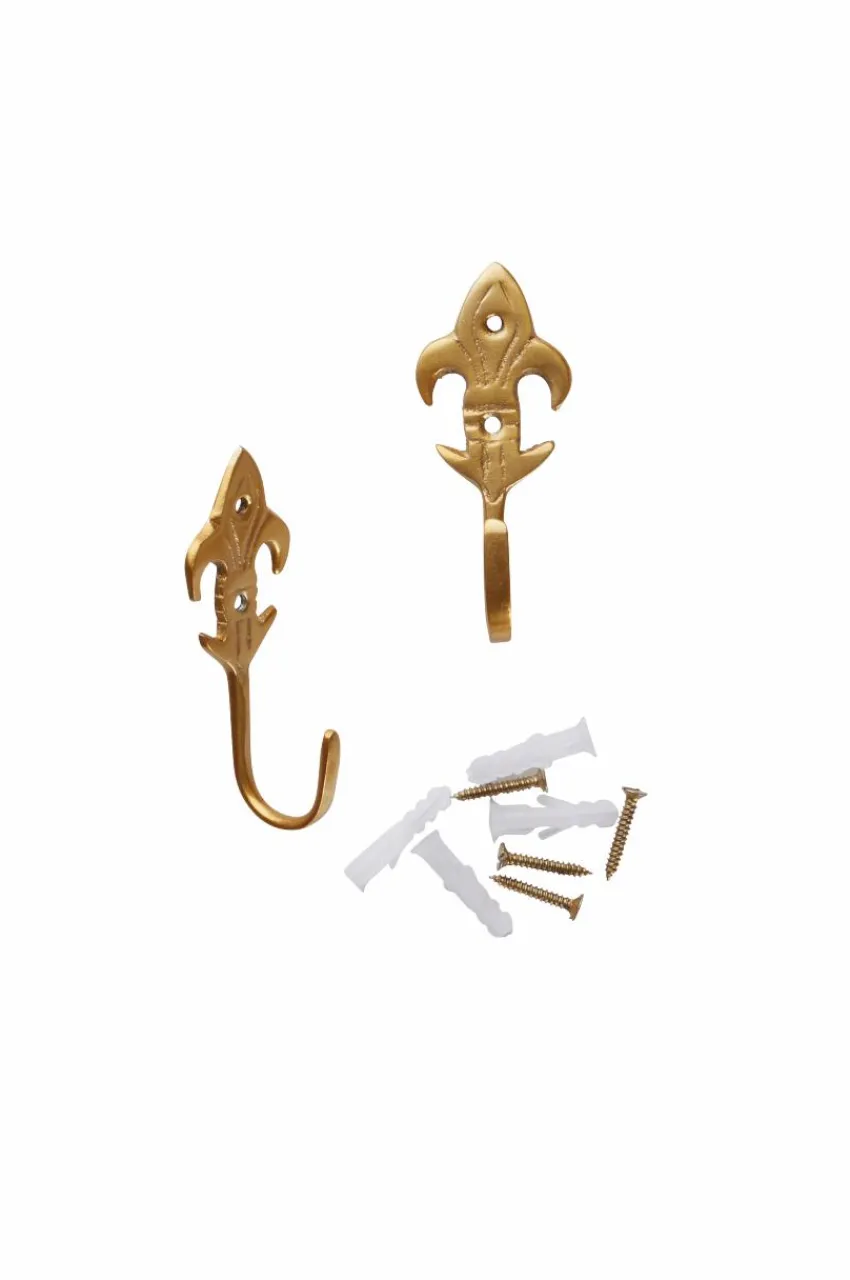 Gardintillbehör|Jotex LILY Omtagskrok 2-pack Mässing