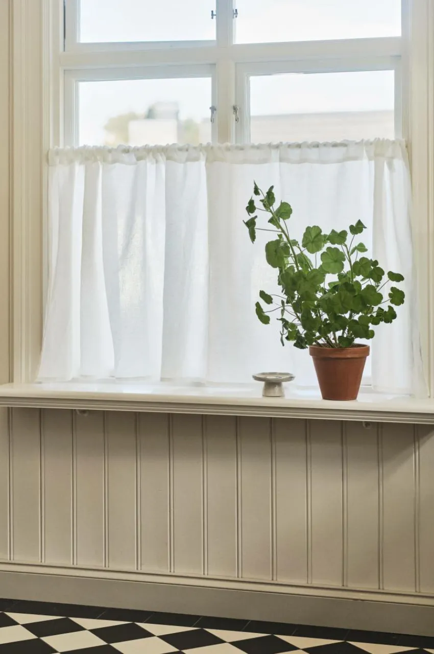 Gardinkappor|Linnegardiner|Jotex LINA Cafégardin Linnemix Naturvit