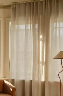 Linnegardiner|Jotex LINA Gardin Linnemix 1 Längd Extra Bred Linnebeige