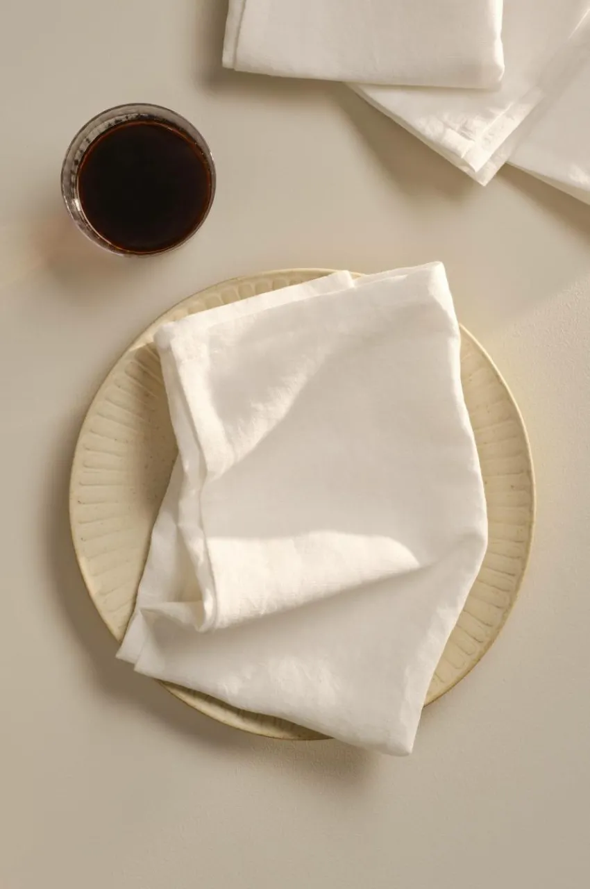 Servetter|Jotex LINA Servett Linnemix 4-pack Naturvit