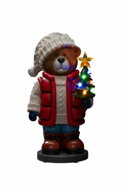 Julbelysning|Jotex Liten Teddybjörn LED Höjd 38,5 Cm Flerfärgad