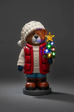 Julbelysning|Jotex Liten Teddybjörn LED Höjd 38,5 Cm Flerfärgad