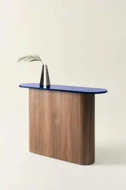Bord|Jotex LIVI Sideboard 35x120 Cm Blå/valnöt