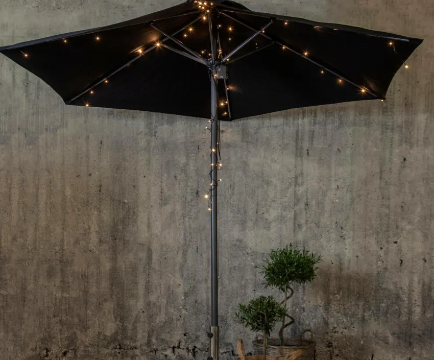 Utebelysning|Utebelysning|Jotex Ljusslinga Akku 2,7m Black
