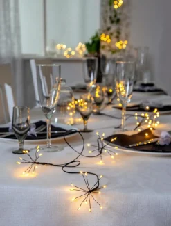 Julbelysning|Jotex Ljusslinga Dew Drop Flower 2,1m Black