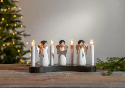 Julbelysning|Jotex Ljusstake Angel Choir White