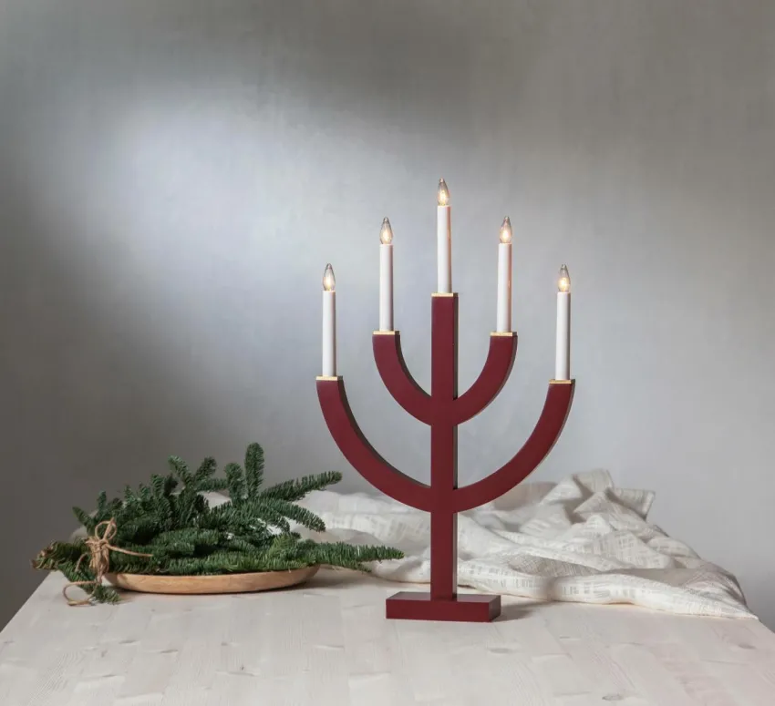 Julbelysning|Jotex Ljusstake Anno 59 Cm Röd