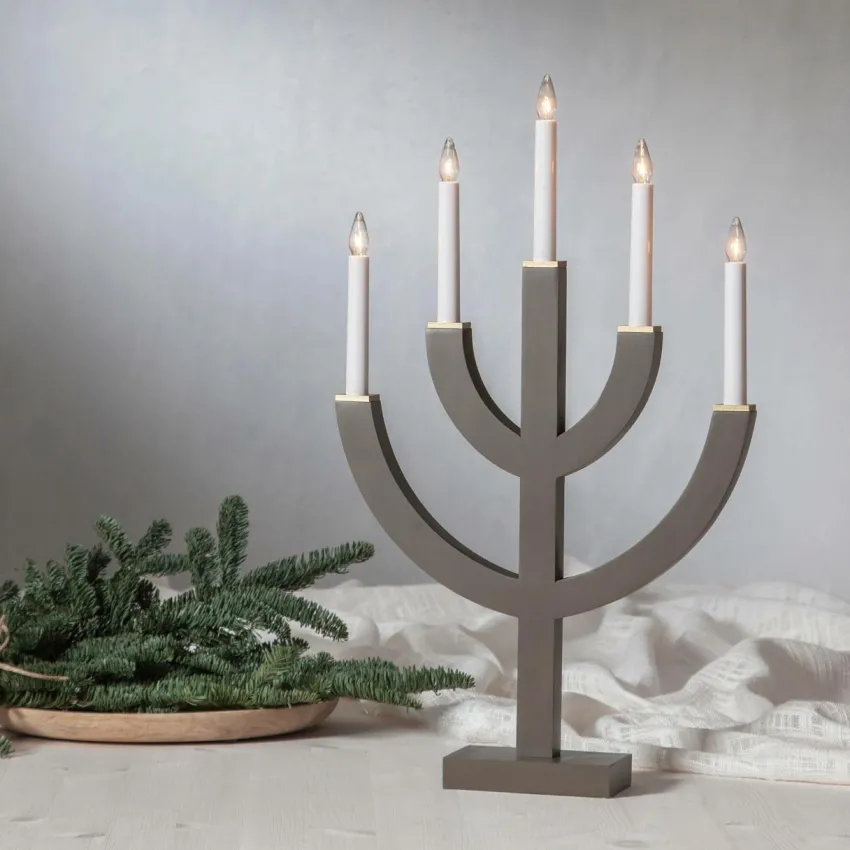 Julbelysning|Jotex Ljusstake Anno 59 Cm Brun