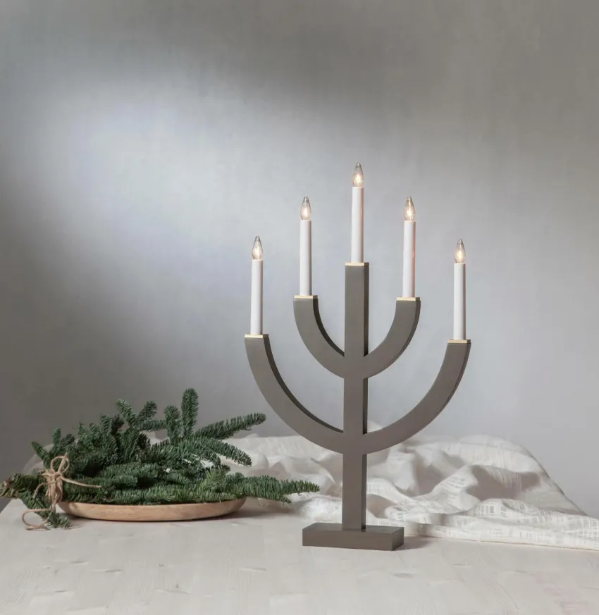 Julbelysning|Jotex Ljusstake Anno 59 Cm Brun