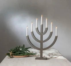 Julbelysning|Jotex Ljusstake Anno 71cm Brun