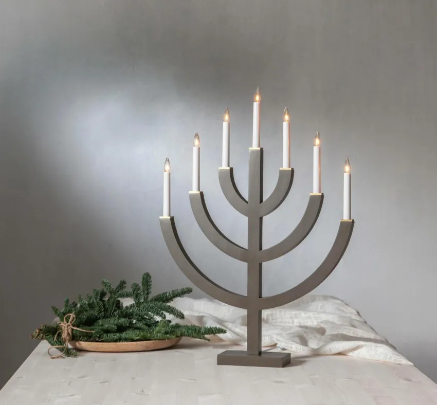 Julbelysning|Jotex Ljusstake Anno 71cm Brun