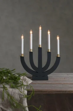 Julbelysning|Jotex Ljusstake Eli Mörkgrå
