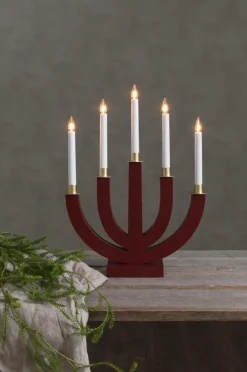 Julbelysning|Jotex Ljusstake Eli Röd