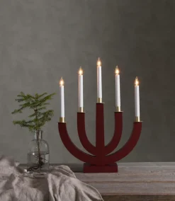 Julbelysning|Jotex Ljusstake Eli Röd