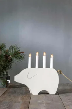 Julbelysning|Jotex Ljusstake Gry Höjd 28 Cm White