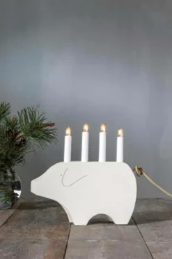 Julbelysning|Jotex Ljusstake Gry Höjd 28 Cm White