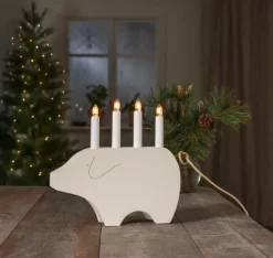 Julbelysning|Jotex Ljusstake Gry Höjd 28 Cm White
