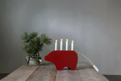 Julbelysning|Jotex Ljusstake Gry Höjd 28 Cm Red