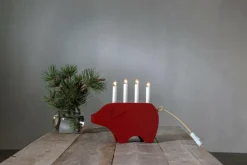 Julbelysning|Jotex Ljusstake Gry Höjd 28 Cm Red